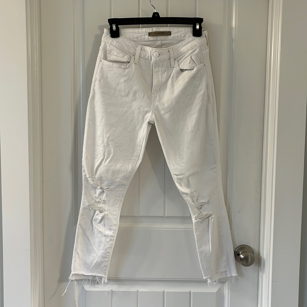 Joes White Distressed Jeans